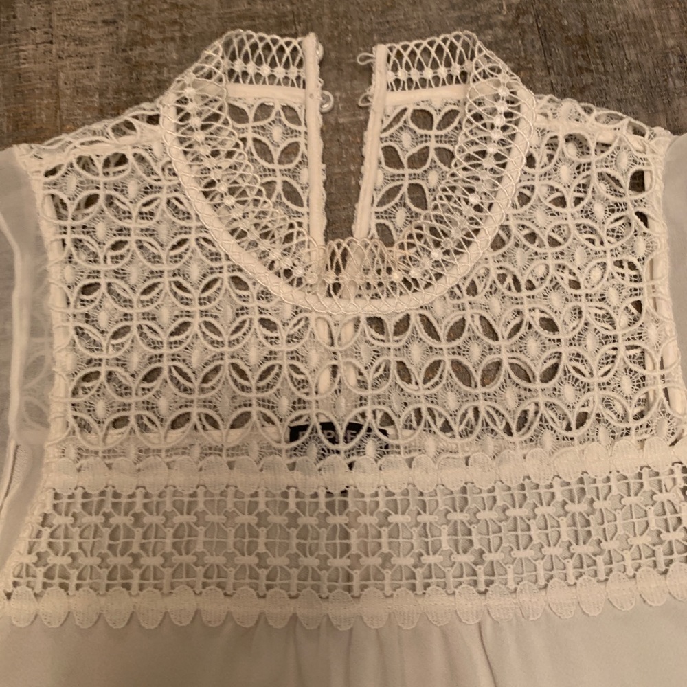 Express Ivory Lace Blouse